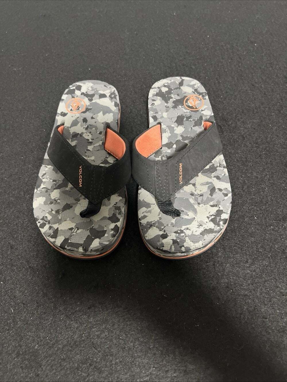 Volcom Boys Victor Flip Flop Sandal – Youth Water-Friendly, 12, Dark Camo